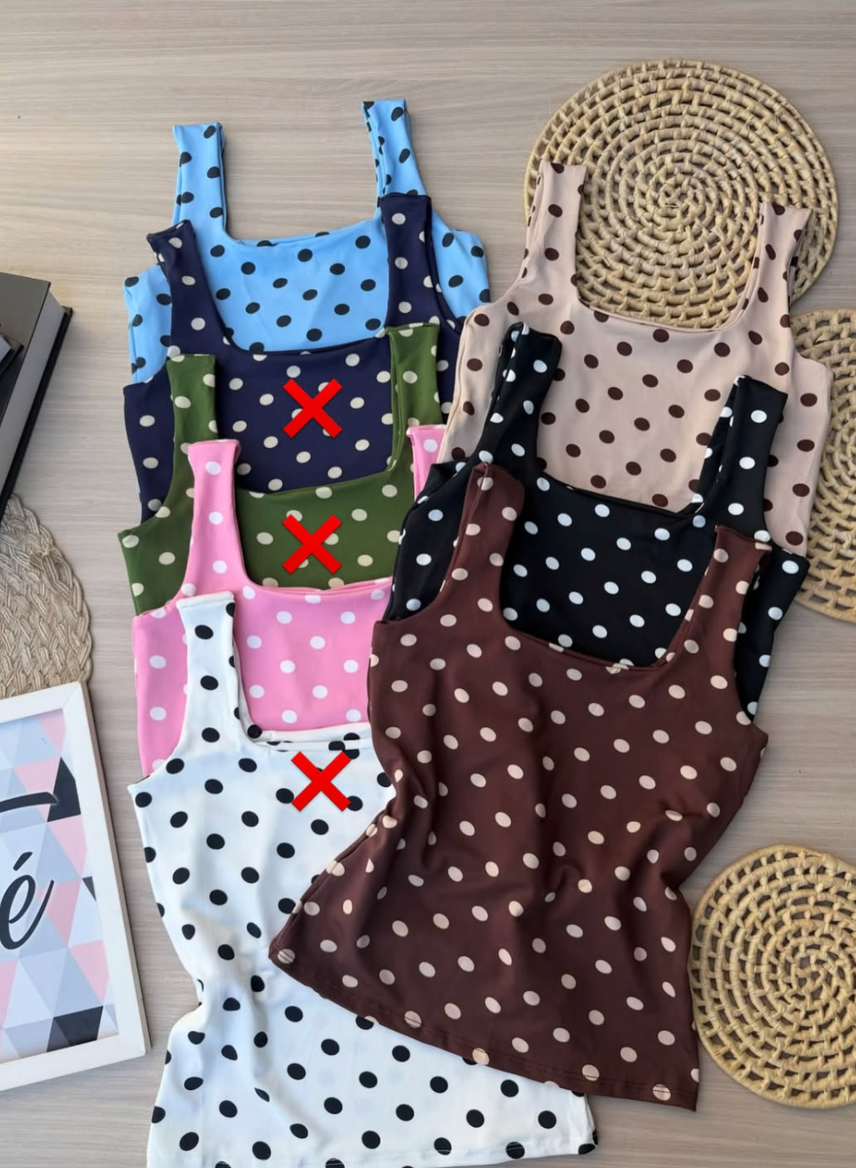 Regata Poa Gola Quadrada Tamanho Único Veste 36‑42 *Pacote: R$ 18 *Atacado: R$25