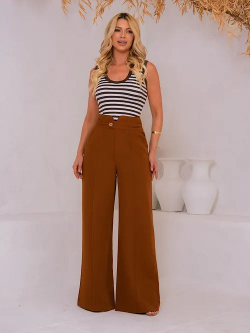 Calça Pantalona c/Vinco Twill FF-CAL-034-XY-590 *Pacote: R$ 60 *Atacado: R$ 75