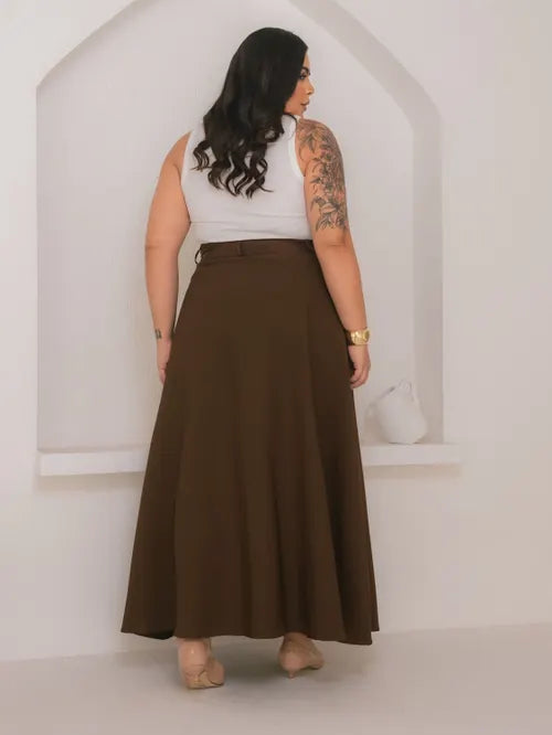 Saia Godê Plus Size Alfaiataria XY-497 *Atacado: R$ 55