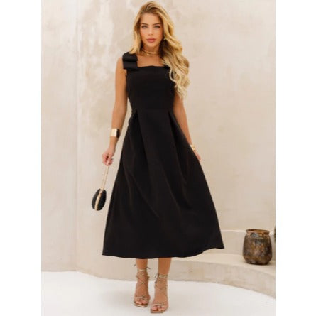 Vestido Laço Linho Luis Twill FF-VES-026-SOF-125 *Pacote: 65 R$ *Atacado: R$ 80