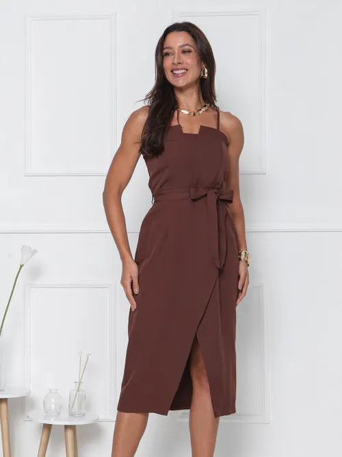 Vestido Midi Alfaiataria AF FF-VES-044-XY-575 *Pacote: 55 R$ *Atacado: R$ 70