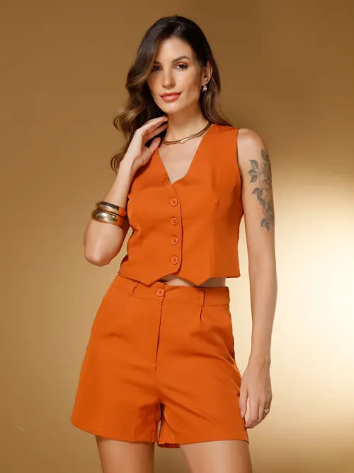 Conjunto Colete e Short Twill FF-CON-003-XY-530 *Pacote: R$ 70 *Atacado: R$ 80