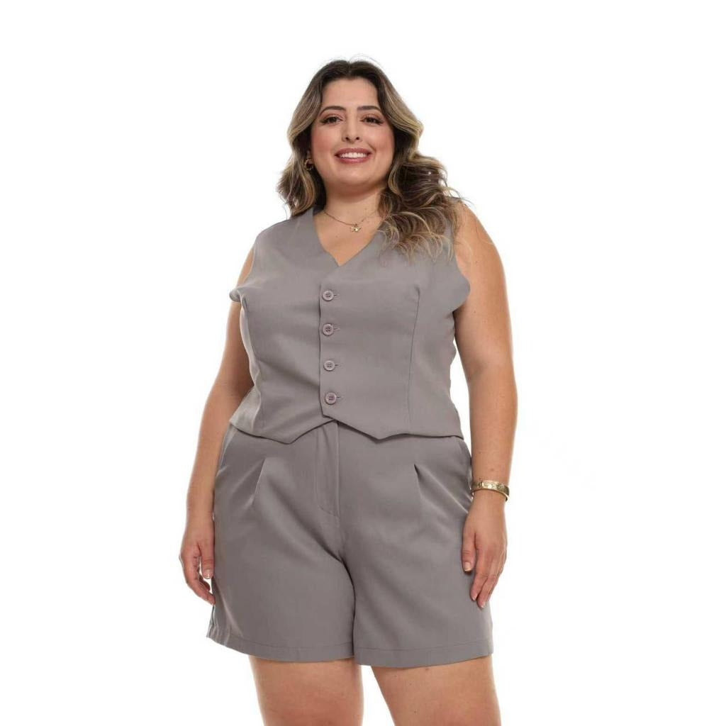 Conjunto Plus Size Alfaiataria Premium FF-CON-010-HBD-55-Plusize *Pacote: 75 R$ *Atacado: R$ 90