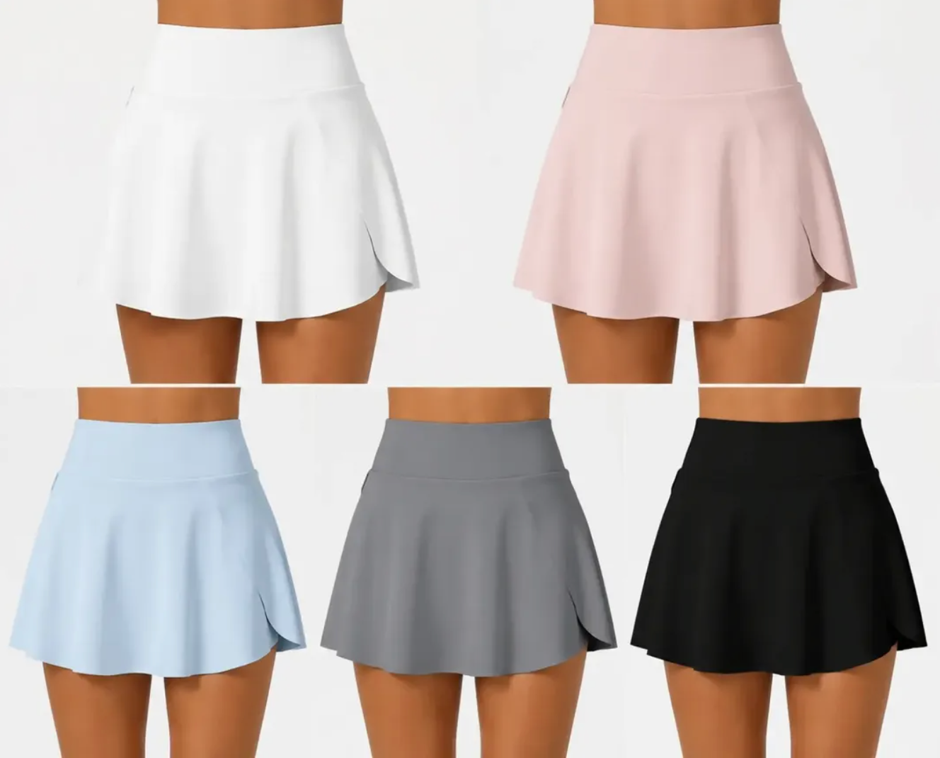Short Saia Poliamida Com Bolso Interno #Q89 Academia *Pacote: R$ 38