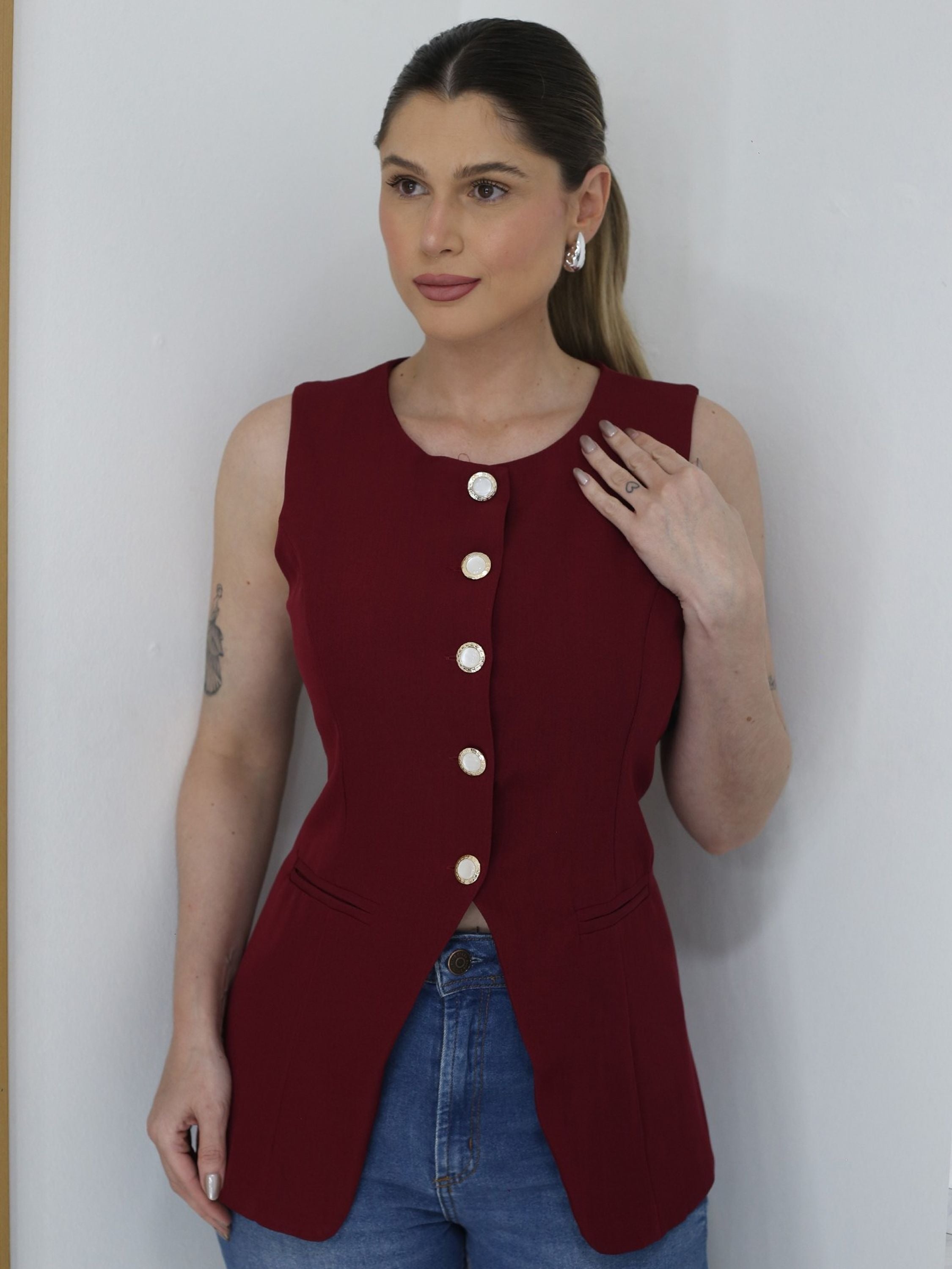 Colete Longo FF-COL-002-XY-611 *Pacote: R$ 55 *Atacado: R$ 65