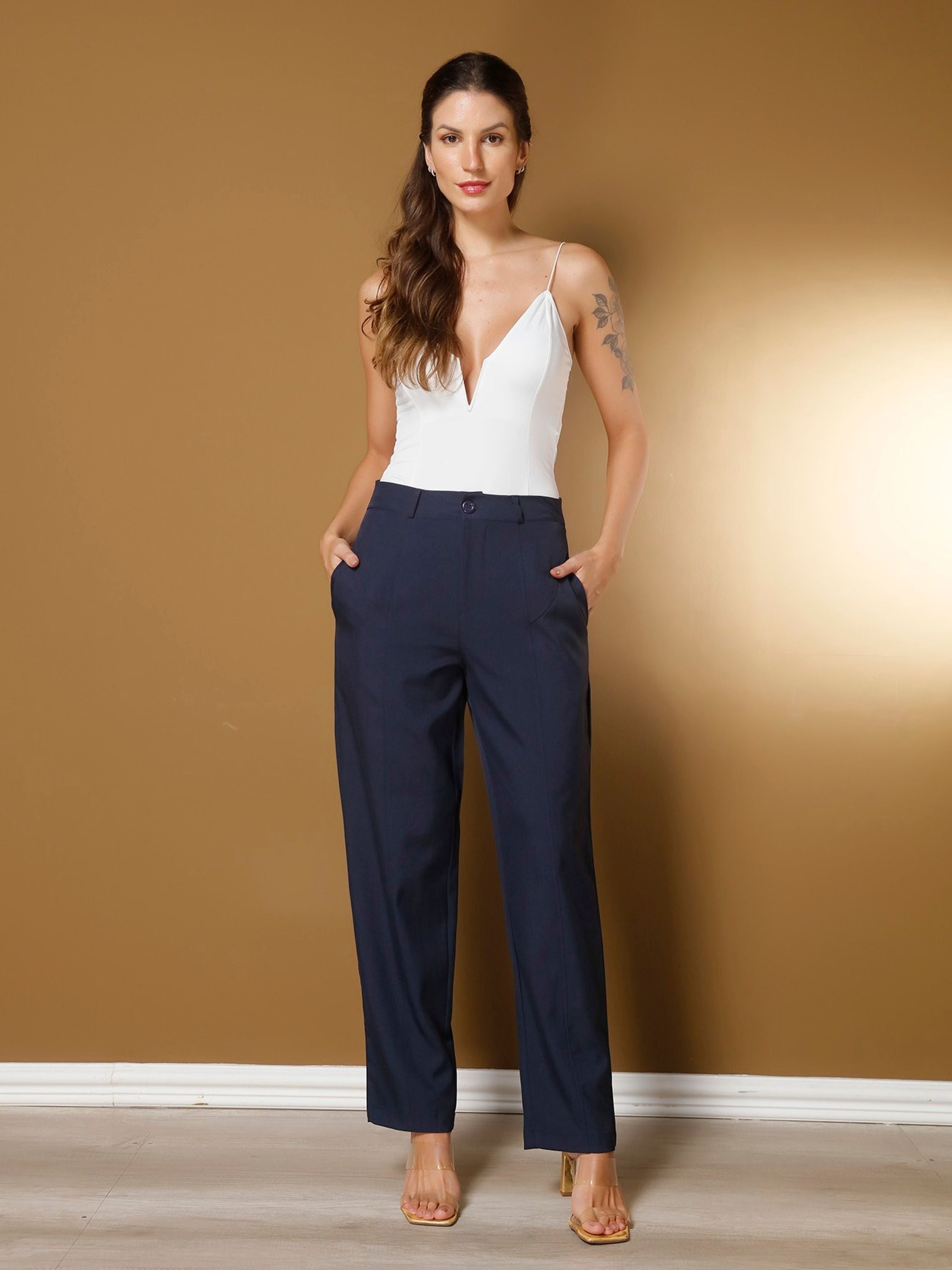 Calça Reta Alfaiataria FF-CAL-036-XY-570 *Pacote: R$ 55 *Atacado: R$ 65