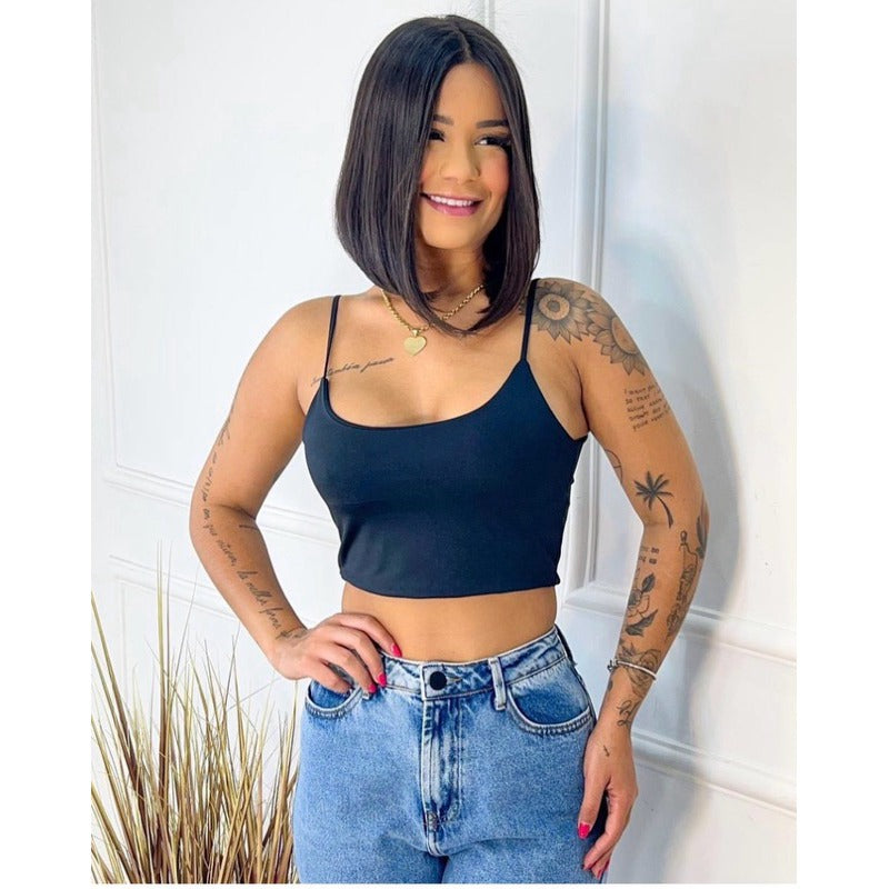 Cropped Suplex Feminino Alça Fina FF-CROP-010 *Pacote: R$ 18 *Atacado: R$ 20
