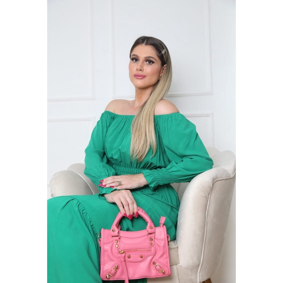 Vestido Manga Longa Ciganinha Latex Duna FF-VES-032 *Pacote: R$ 50 *Atacado: R$ 55