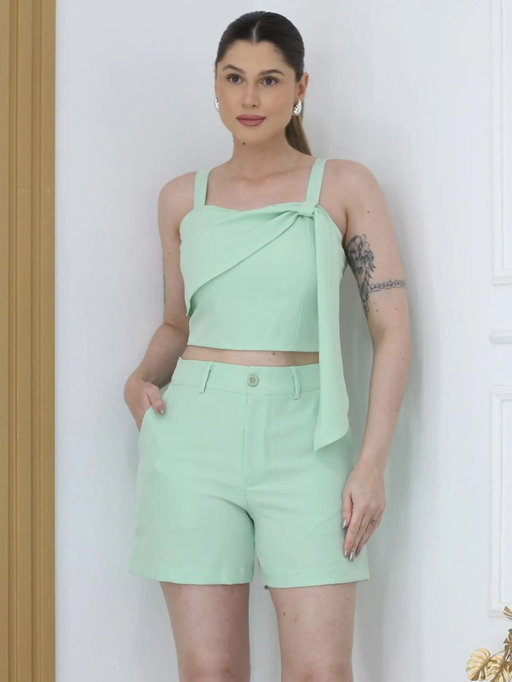 Conjunto Regata e Short Luis Twill FF-CON-030-XY-606 *Pacote: R$ 65 *Atacado: R$ 80