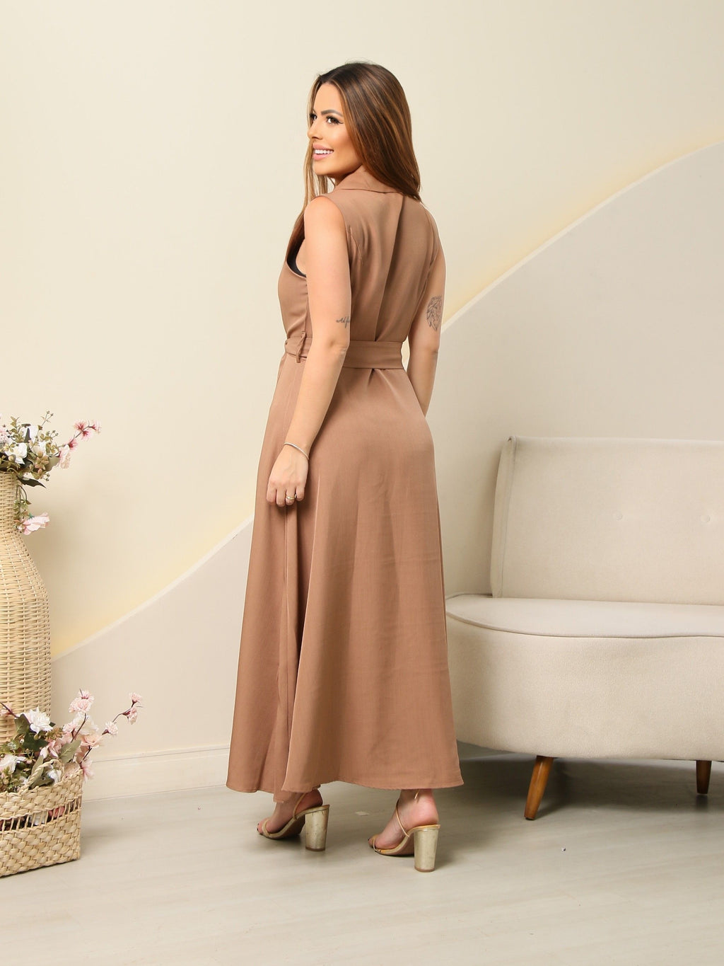 Vestido Midi Golinha FF-VES-041-XY-615 *Pacote: R$ 70 *Atacado: R$ 80