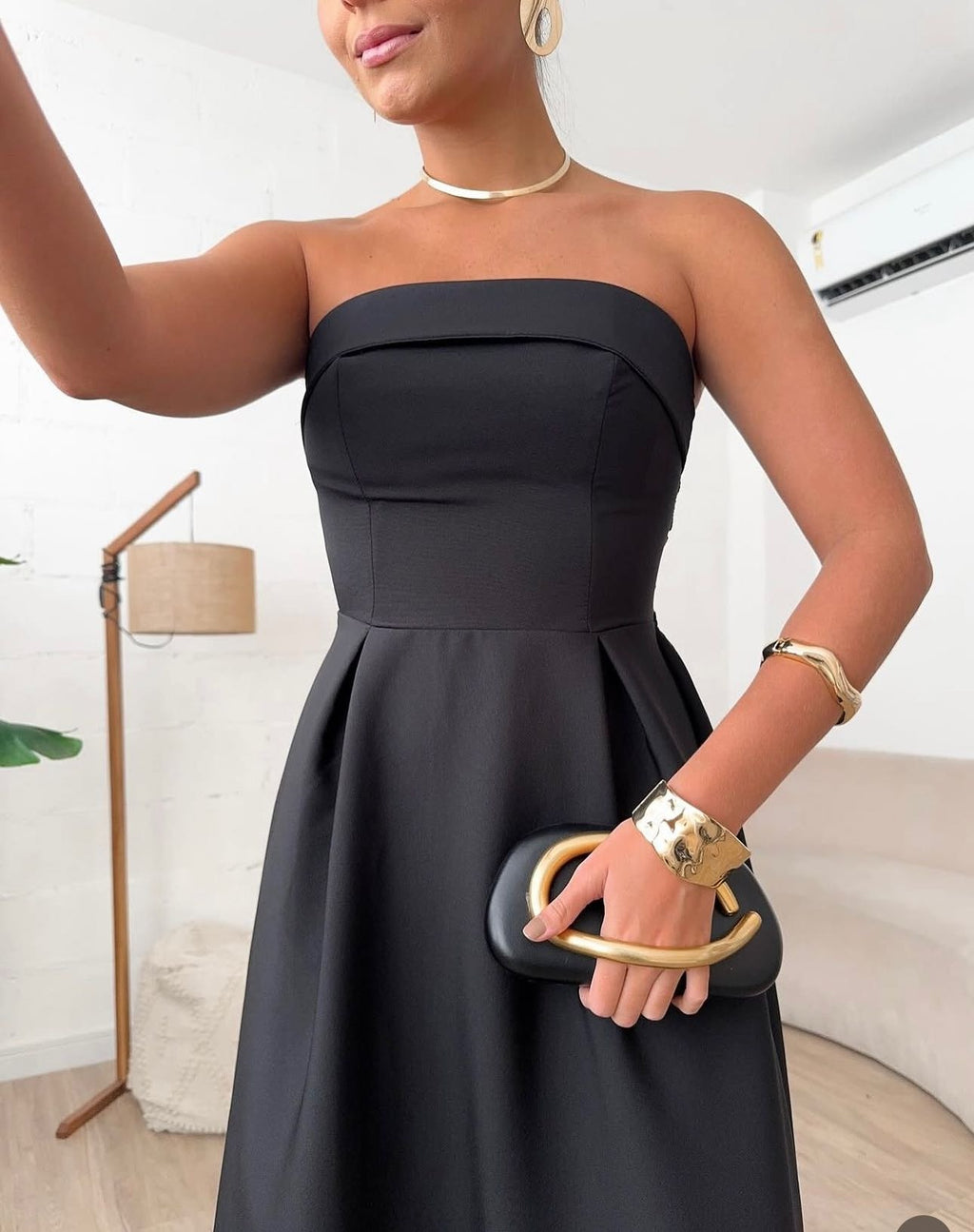 Vestido Midi Sara Liso Tomara-que-Caia Marrant FF-VES-016-ESF *Pacote: R$ 65 *Atacado: R$ 70