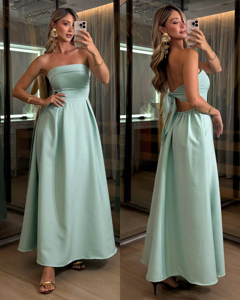 Vestido Midi Sara Liso Tomara-que-Caia Marrant FF-VES-016-ESF *Pacote: R$ 65 *Atacado: R$ 70