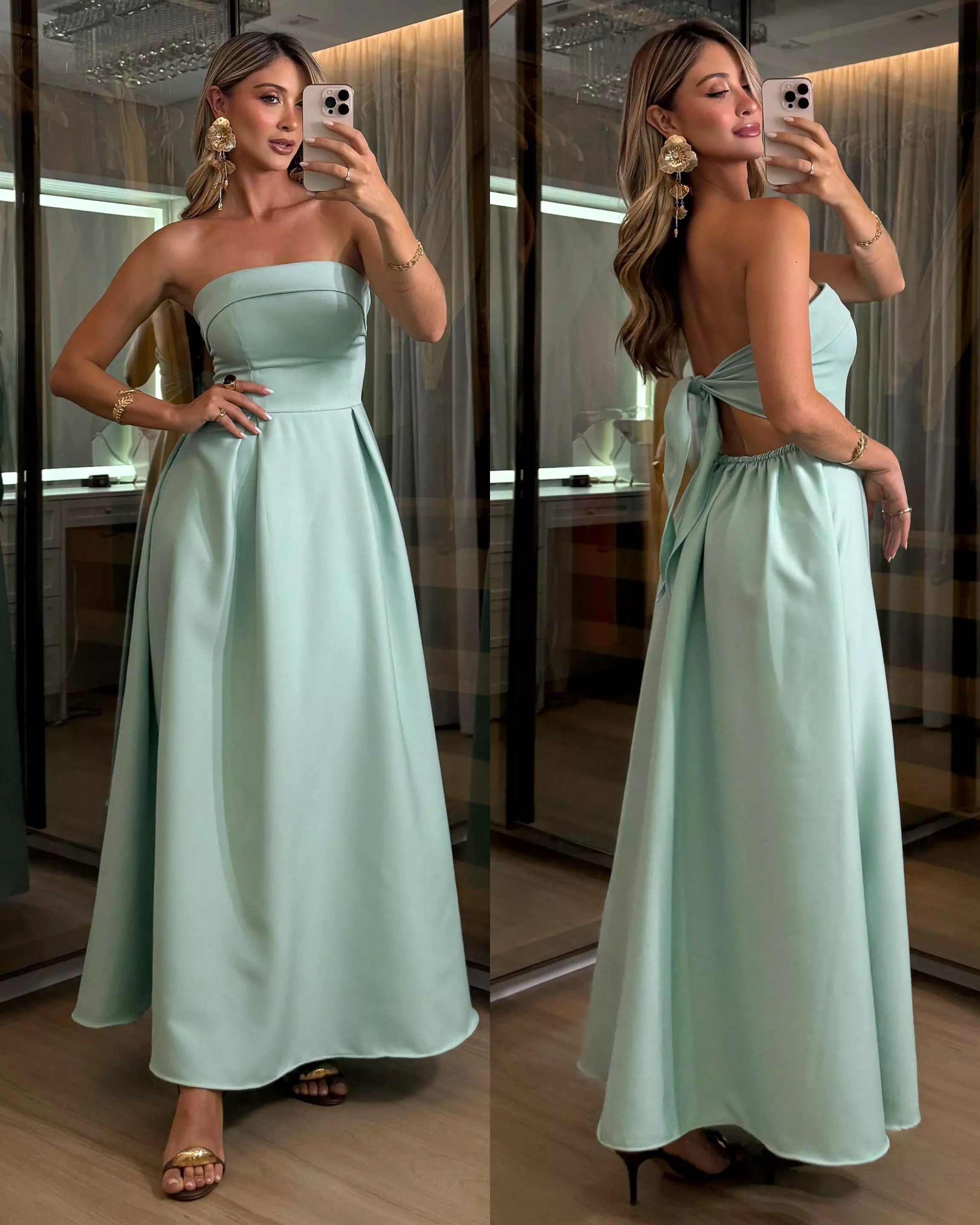 Vestido Midi Sara Liso Tomara-que-Caia Marrant FF-VES-016-ESF *Pacote: R$ 65 *Atacado: R$ 70