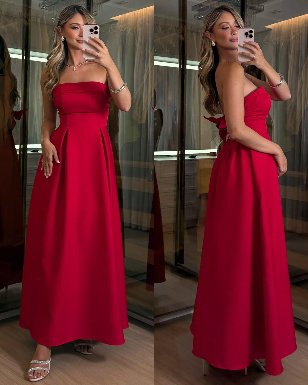 Vestido Midi Sara Liso Tomara-que-Caia Marrant FF-VES-016-ESF *Pacote: R$ 65 *Atacado: R$ 70