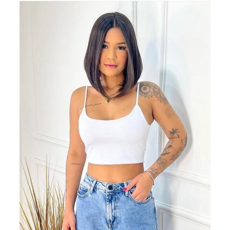 Cropped Suplex Feminino Alça Fina FF-CROP-010 *Pacote: R$ 18 *Atacado: R$ 20