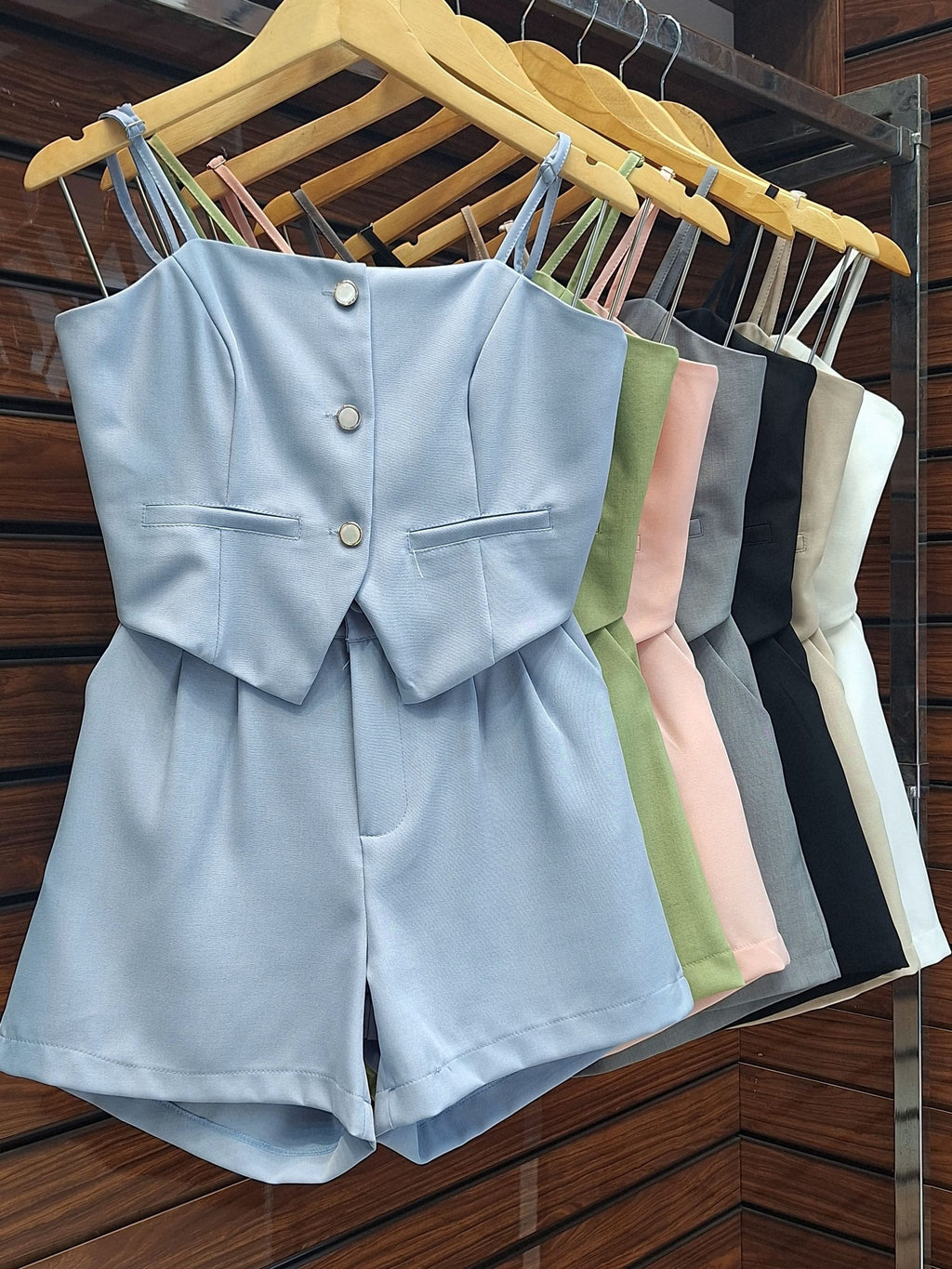Conjunto Cropped Twill FF-CON-079-XY-519 *Pacote: R$ 70 *Atacado: R$ 80