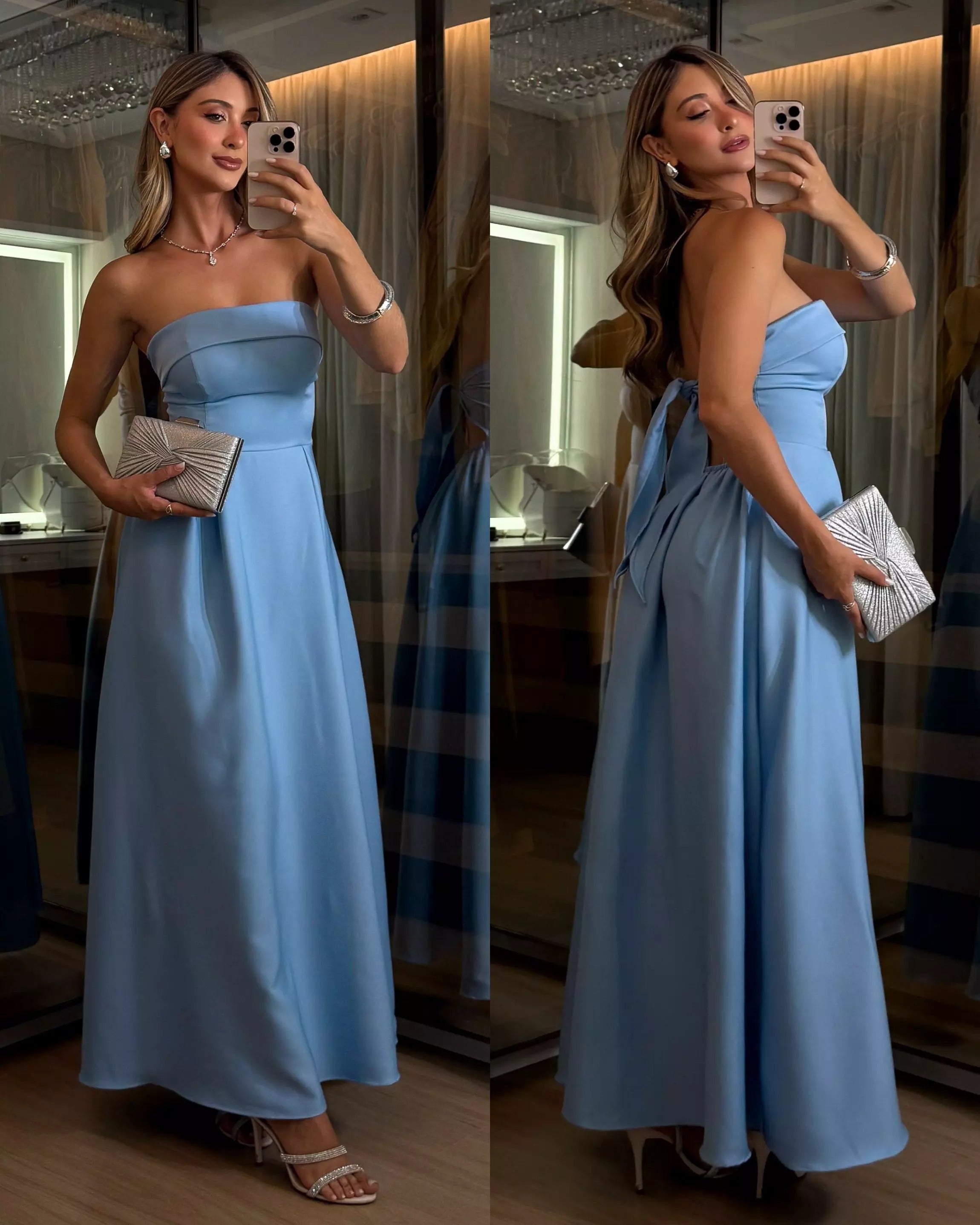 Vestido Midi Sara Liso Tomara-que-Caia Marrant FF-VES-016-ESF *Pacote: R$ 65 *Atacado: R$ 70