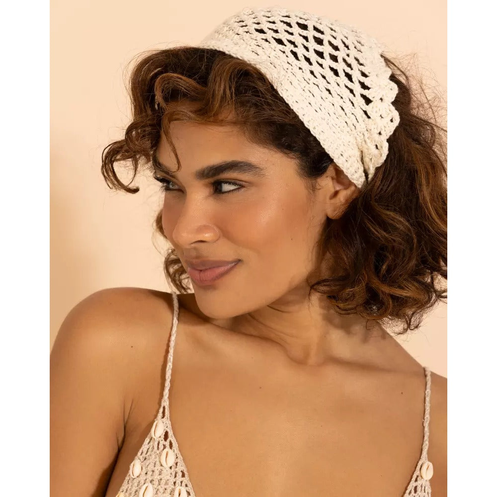 Lenço Bandana de Tricot Artesanal FF-LENÇO-002 *Pacote: R$ 12 *Atacado: R$ 15