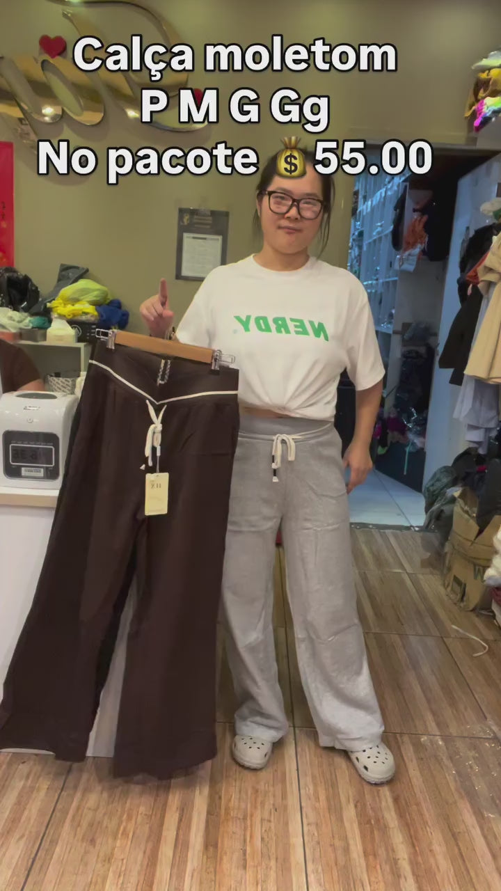 Calça Moletom Academia P M G GG no pacote *Pacote: 60