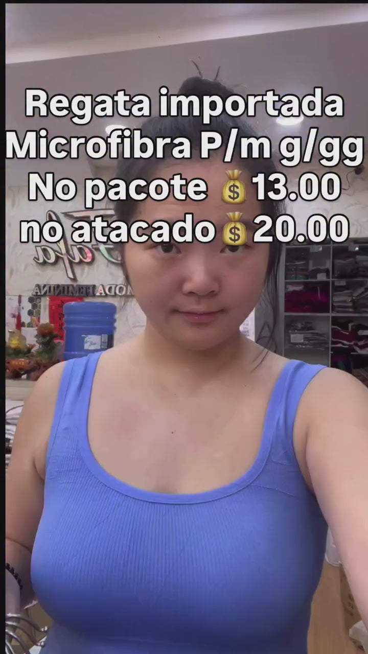 Regata Importado Microfibra Academia R2469 P/M G/GG *Pacote: 13 R$ *Atacado: R$ 20