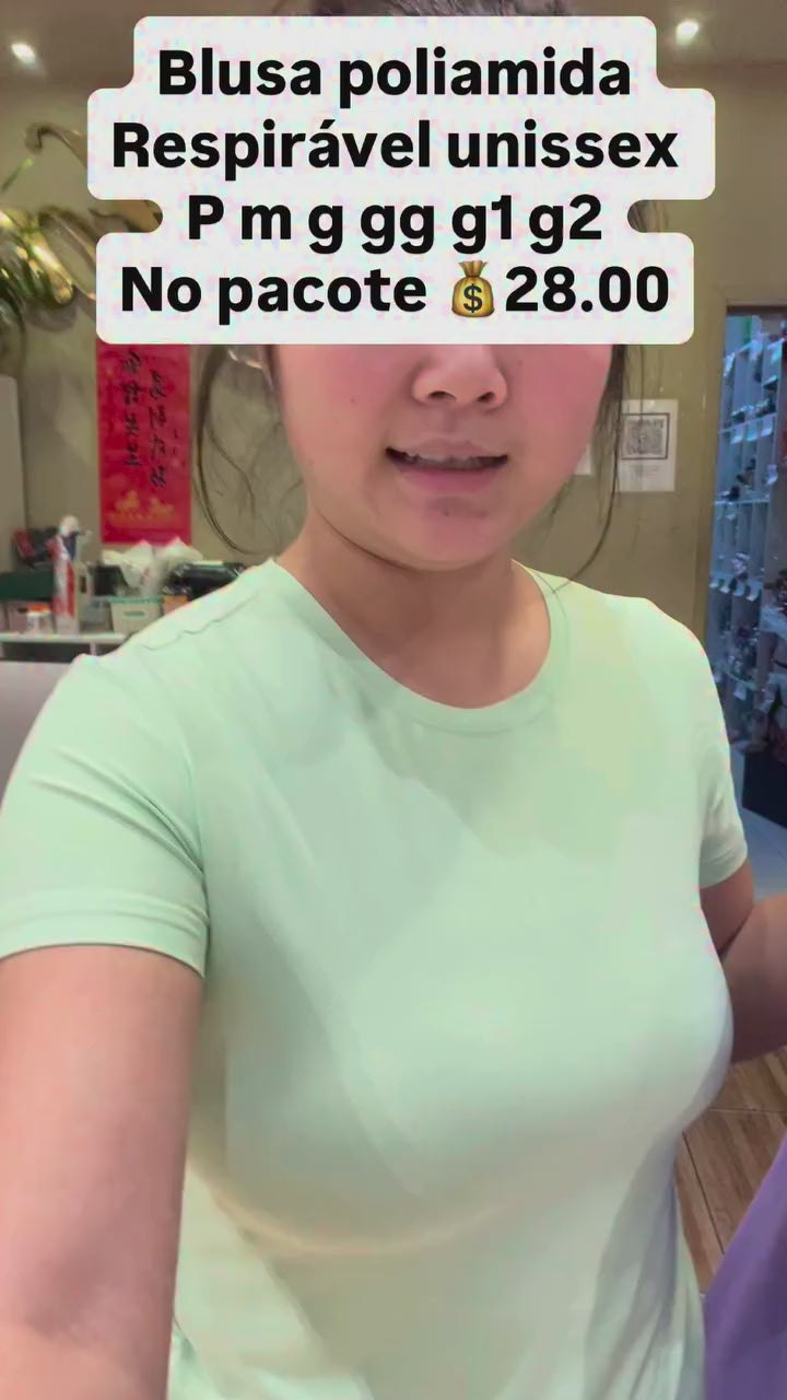 Blusa Poliamida Respirável Unissex P M G GG G1 G2  *Pacote: R$ 28