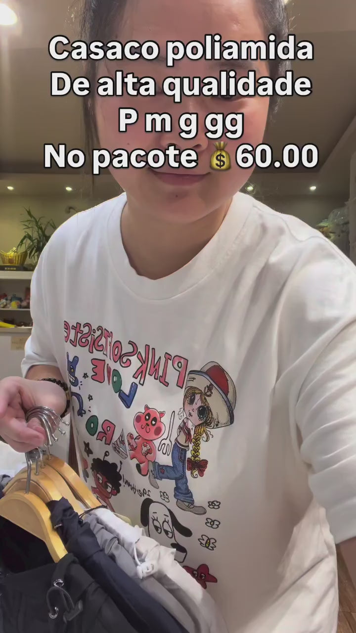 Casaco Poliamida de Alta Qualidade Academia P M G GG *Pacote: 60 R$