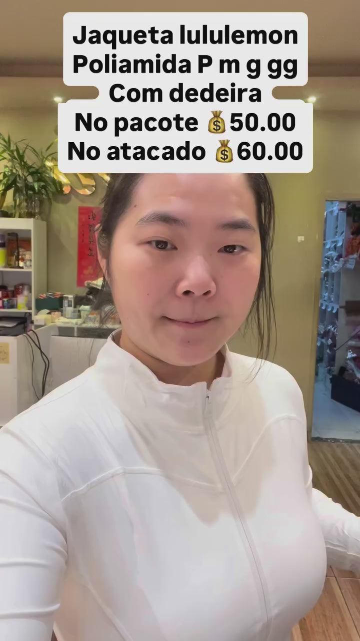 Jaqueta Lululemon Poliamida Academia P M G GG Com Dedeira ZT019 *Pacote: R$ 50 *Atacado: R$ 60