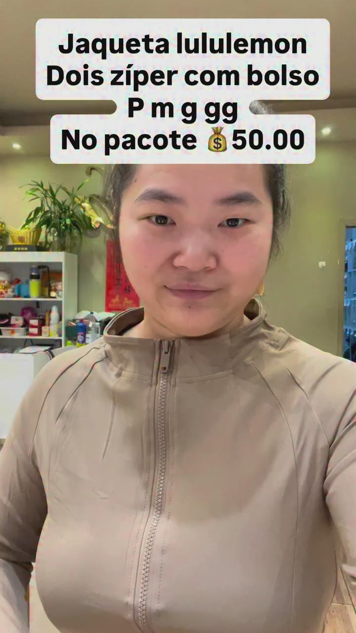 Jaqueta Lululemon Dois Zíper Com Bolso Academia P M G GG *Pacote: R$ 50