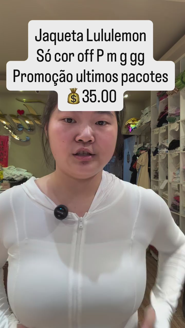 Jaqueta Lululemon Academia Só Cor Off P M G GG *Pacote: 35 R$